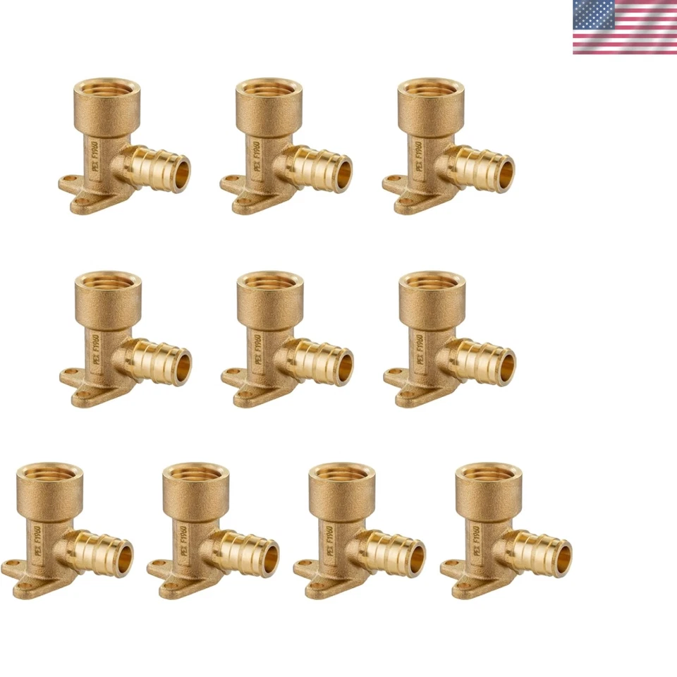 (Pack of 10) EFIELD Pex A Expansion Brass Fittings 1/2x /2 Female NPT Drop-ear