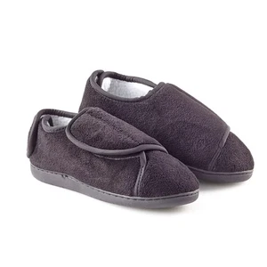 Klett Hausschuhe Orbisana Schwarz Größe 44-45 Pantoffeln warmes Futter - Bild 1 von 1