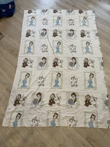 Lenzuolo matrimoniale piatto vintage Disney La Bella e la Bestia - Foto 1 di 8