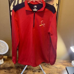St Louis Cardinals Pull Over Size M Long Sleeve Excellent Shape - Picture 1 of 7