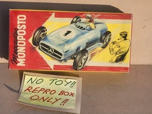 REPRO BOX ONLY! NO TOY!! tin toy 1950's JNF-MERCEDES MONOPOSTO RACER big version - Imagen 1 de 9