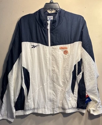 Chaqueta cortavientos Virginia Basketball Reebok cremallera talla 2XLarge nueva con etiquetas Foto 1 de 4