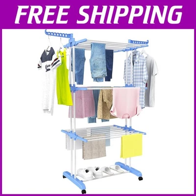 Estante de lavandería de acero inoxidable, 67,7" de alto Foto 1 de 4