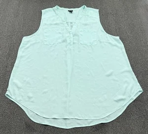 Torrid Womens Baby Blue Harper Georgette Sleeveless Blouse Top Plus Size 4X - Picture 1 of 5