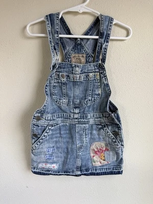 Vestido de mezclilla Ralph Lauren para niñas talla 3/3T con retazos de flores Foto 1 de 4