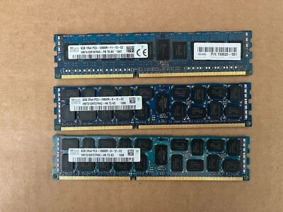 HYNIX 24GB (3X8GB) HMT31GR7CFR4C-H9 T8 DDR3 PC3L-10600R SERVER MEMORY RAM M8-2(3 - Image 1 of 4