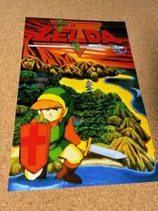 "Póster de arte de videojuegos original de Legend of Zelda NES para Nintendo 12""x18"