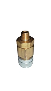 Foster 4905, 5 Series, Industrial Coupler, Automatic, 1/4" Male NPT, Brass/Steel - Picture 1 of 4