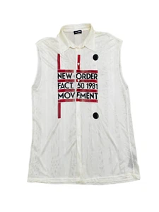 Raf Simons X New Order  SS 2018 Sleeveless New Order Mesh Shirt Size M - Picture 1 of 6