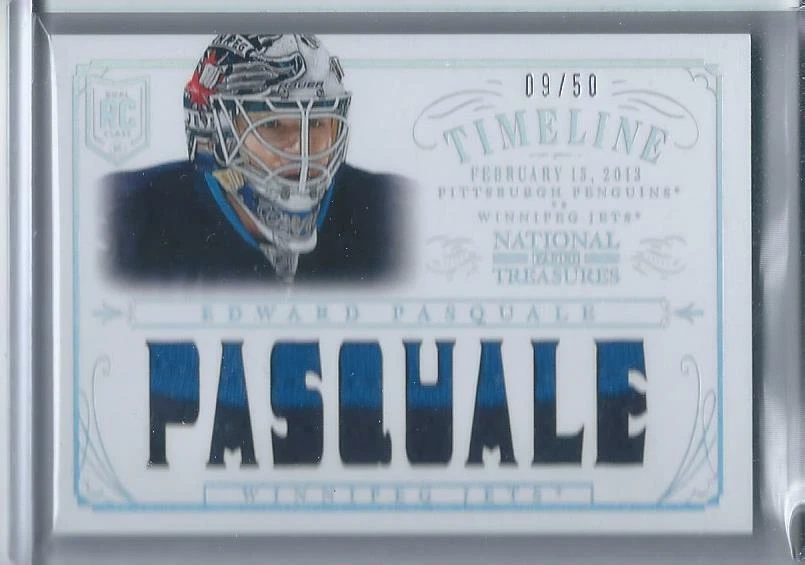 2013 Panini National Treasures Timeline Prime /50 Edward Pasquale #RT-EP Rookie - Image 1 of 1