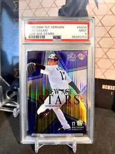 ⭐️ ROKI SASAKI 2020 BBM 1ST VERSION #NS04 PSA 9 MINT RC NEW AGE STARS ROOKIE - Picture 1 of 2