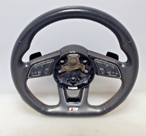 ✅ 18-22 OEM Audi A4 A5 S4 S5 Steering Wheel Leather Black w/ Paddles S-Line
