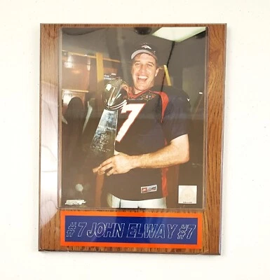Denver Broncos John Elway #7 Placa Oficial NFL De Colección 10.5x13 Nueva Sellada Foto 1 de 4