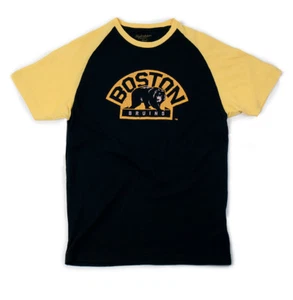 T-Shirt NHL Boston Bruins Raglan-Stil Vintage Retro Logo von Wright & Ditson - Bild 1 von 1