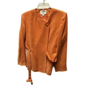 Kasper ASL Orange Jacket Vintage Size 8 Women's Blazer Work Women's Work Casual  - Picture 1 of 15