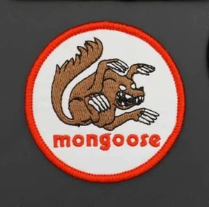 FABULOUS MONGOOSE BMX EMBROIDERED IRON-ON PATCH...VERY STRIKING!!! - Picture 1 of 2