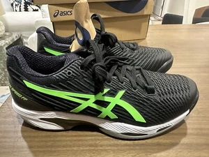 ASICS Solution Speed FF 2 black Green Men Size 6 - Picture 1 of 8