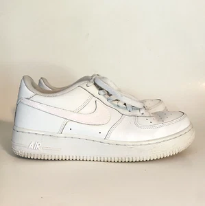 Nike Air Force 314192-117 Shoes Youth Size 7Y White w/ Light Pink Swoosh - Picture 1 of 9