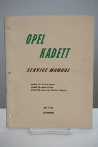 Opel Kadett Service Manual BPS 10.05 - Suspension - Foto 1 di 4