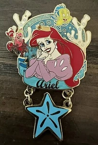 OLD Little Mermaid Princess Ariel Icons Flounder Sebastian Dangle Disney Pin - Picture 1 of 2