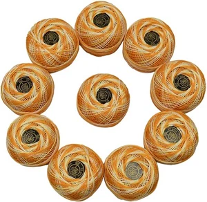 Red Rose Cotton Mercerized Embroidered Fast Color Thread Balls Color Orange 1220 - Picture 1 of 3