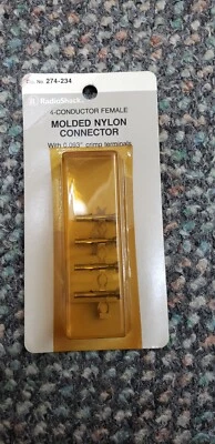 4 Conductor Female Molded Nylon Connector RadioShack 274-234 - Image 1 of 2