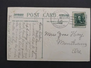 Oregon: Free Bridge 1908 Easter Postcard, DPO Wasco Co - Picture 1 of 2