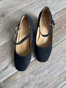 Pumps schwarz Gr.: 35 NEU Blockabsatz Riemchen Zierstein High Heels - Bild 1 von 14
