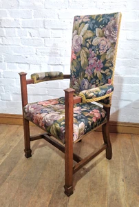Antique Arts & Crafts Oak armchair - reading chair - Picture 1 of 16