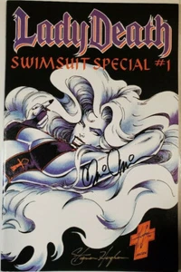 LADY DEATH Badeanzug Special #1 signiert von 10 mit Echtheitszertifikat, Hughes, Balent, Linsner, Tucci NM - Bild 1 von 12