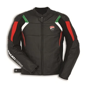 DUCATI Biker Motorcycle Leather Jacket Racing Motorbike Mens Leather Jackets CE - Picture 1 of 3
