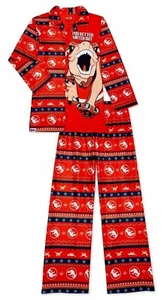 LEGO Jurassic World Boys Red Flannel Coat Pajama Set-4/5-Dinosaurs - Picture 1 of 4