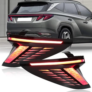 2pcs LH+RH Hand LED Tail Lights Rear Driving Lamps For Hyundai Tucson SEL 22-23 - Picture 1 of 16