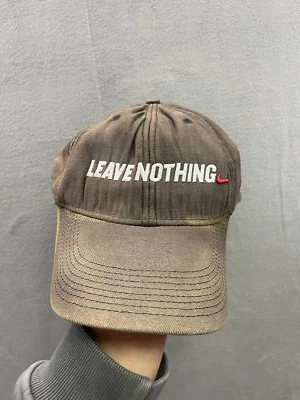 Винтажный Nike шляпа крышка бейсболки коричневый красный большой один размер регулируемый оставить ничего - Изображение 1 из 4