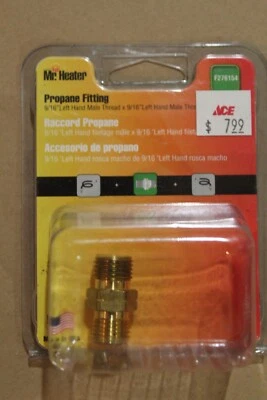 НОВЫЙ MR. HEATER F276154 9/16 дюйма LHMT x 9/16 дюйма Латунный штекерный фитинг для трубы LHMT - Изображение 1 из 2