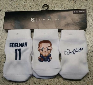 Strideline NFL New England Patriots Baby Socks White 3-Pack - 0-12 Months NEW - Picture 1 of 2