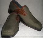 Giorgio Brutini private collection Green Fabric Leather dress shoes Size 7.5