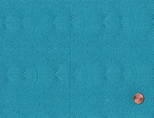 SCALLOPED HILLS, Cori Dantini TEAL WATER, 100% Baumwollstoff, BTY - Bild 1 von 2