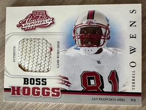 2002 Playoff Absolute Boss Hoggs Terrell Owens Game-Worn Shoe Patch 59/125 49ers - Picture 1 of 2