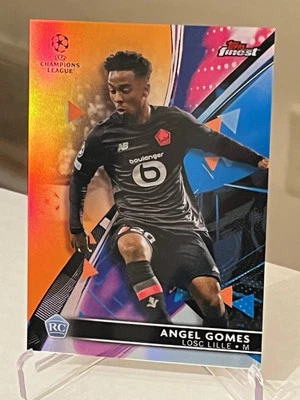 2021-22 Topps Finest Uefa Angel Gomes RC Orange Refractor #85  /25 - Image 1 of 2