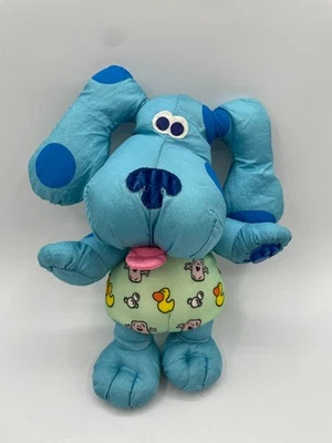 Fisher Price Bath Time Azul Nylon Peluche Azul Pistas Azules 1999 Mattel Viacom 10" Foto 1 de 4
