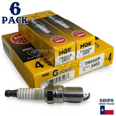 Paquete de 6 bujías NGK G-Power 3403 TR55GP Foto 1 de 3