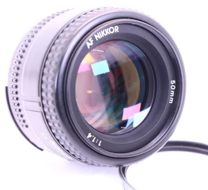 MINT- AF Nikkor 50MM F/1.4 METAL MOUNT Nikon Lens 50/1.4 w. Original HR-4 Hood - Picture 1 of 22