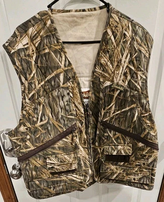 Vintage GAMEHIDE CAMO hunting Vest XL Game Pouch Zipper Duck Pheasant Bird (46) - Image 1 of 4