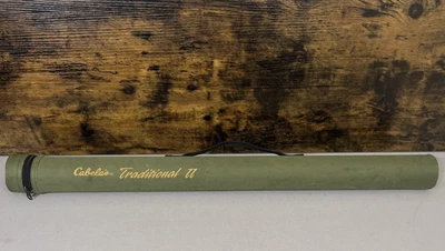 Cabela's Traditional Fishing Rod Hard Green Case 29 inches - Image 1 of 4