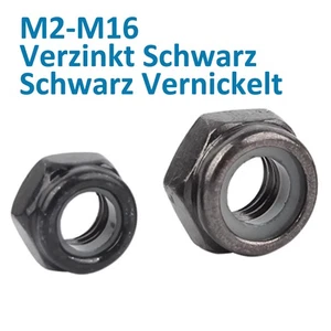 Stopmuttern Sicherungsmutter Selbstsichernde Muttern Verzinkt M2 - M16 DIN 985  - Bild 1 von 5