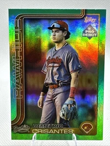 2025 Topps Pro Debut #PD-126 Demetrio Crisantes GREEN FOIL /99 Rawhide - Picture 1 of 3