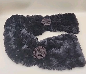 Dennis Basso Womens Chocolate Brn Faux Fur Scarf Pull Through Style A220238 NWT - Picture 1 of 6