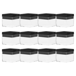 Caja de plástico de 2 piezas pequeñas cajas transparentes contenedores de almacenamiento de cristal para piedras - Imagen 1 de 12