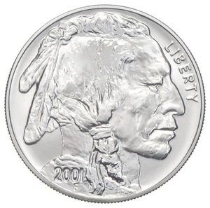 2001-D Unc Buffalo Commemorative Silver Dollar $1 *5049 - Picture 1 of 3
